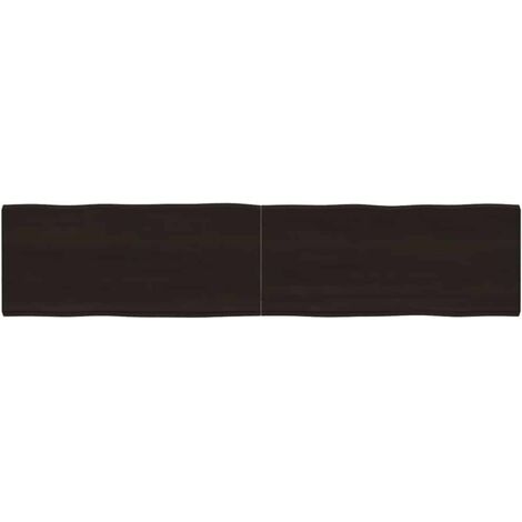 Table Top Dark Brown 180x40x(2-4) cm Treated Solid Wood Live Edge vidaXL