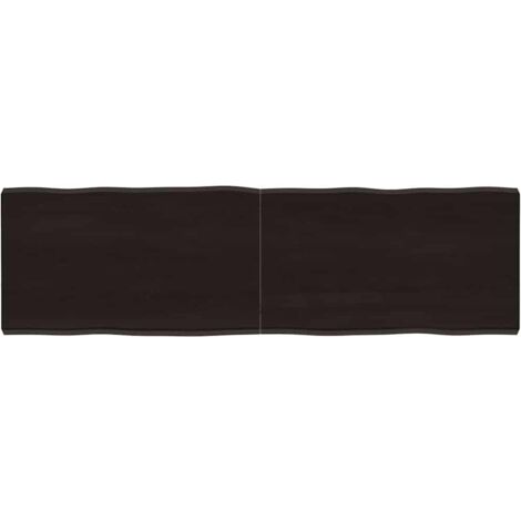 Table Top Dark Brown 140x40x(2-4) cm Treated Solid Wood Live Edge vidaXL