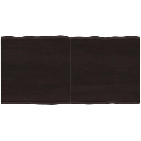 Table Top Dark Brown 120x60x(2-4) cm Treated Solid Wood Live Edge vidaXL