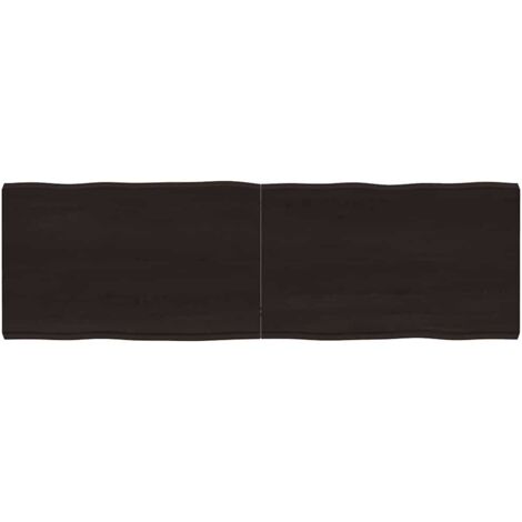 Table Top Dark Brown 160x50x(2-6) cm Treated Solid Wood Live Edge vidaXL