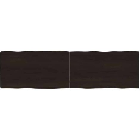 Table Top Dark Brown 180x50x(2-4) cm Treated Solid Wood Live Edge vidaXL
