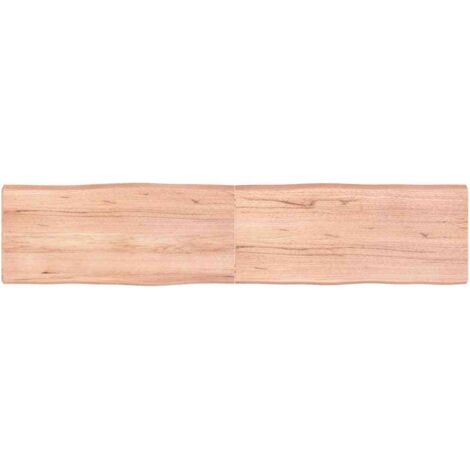 Table Top Light Brown 180x40x(2-6)cm Treated Solid Wood Live Edge vidaXL