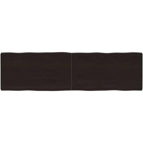 Table Top Dark Brown 180x50x(2-6) cm Treated Solid Wood Live Edge vidaXL