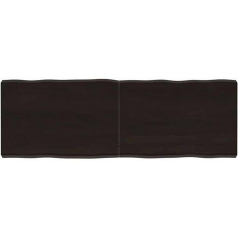 Table Top Dark Brown 120x40x(2-6) cm Treated Solid Wood Live Edge vidaXL