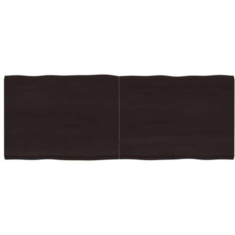 Table Top Dark Brown 160x60x(2-4) cm Treated Solid Wood Live Edge vidaXL