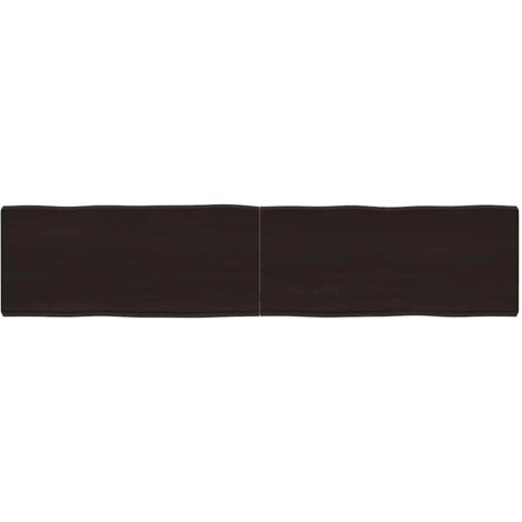 Table Top Dark Brown 180x40x(2-6) cm Treated Solid Wood Live Edge vidaXL