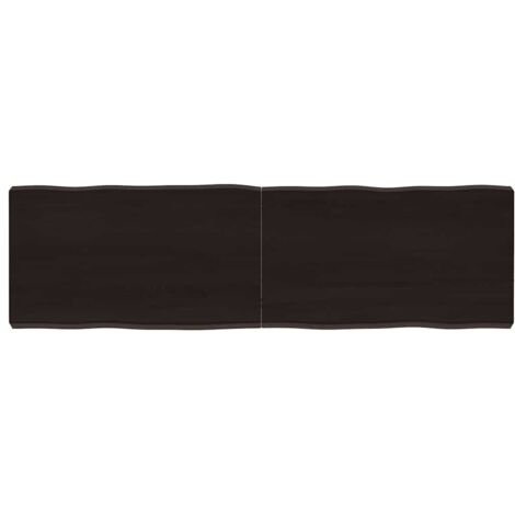 Table Top Dark Brown 140x40x(2-6) cm Treated Solid Wood Live Edge vidaXL