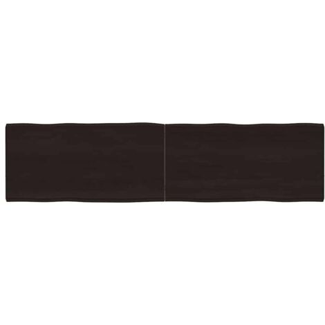 Table Top Dark Brown 160x40x(2-4) cm Treated Solid Wood Live Edge vidaXL