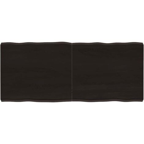 Table Top Dark Brown 140x60x(2-6) cm Treated Solid Wood Live Edge vidaXL