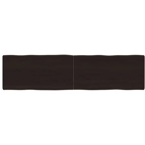 Table Top Dark Brown 160x40x(2-6) cm Treated Solid Wood Live Edge vidaXL