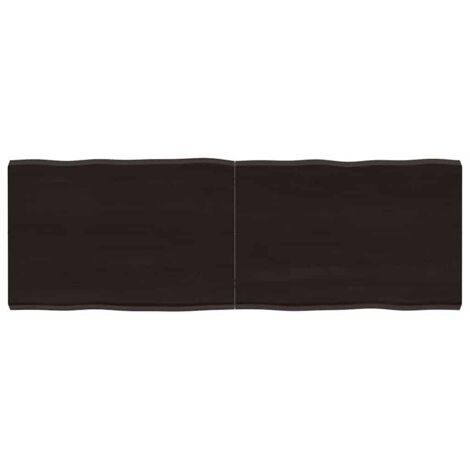 Table Top Dark Brown 120x40x(2-4) cm Treated Solid Wood Live Edge vidaXL