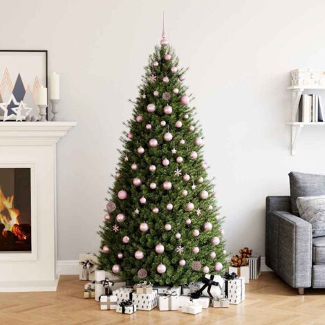111 Piece Christmas Bauble Set Pink Polystyrene vidaXL (1/5)