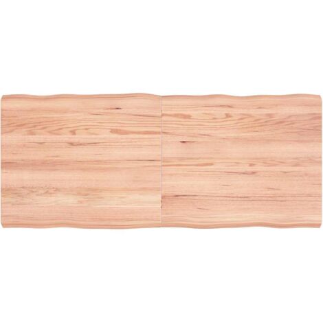Table Top Light Brown 140x60x(2-6)cm Treated Solid Wood Live Edge vidaXL