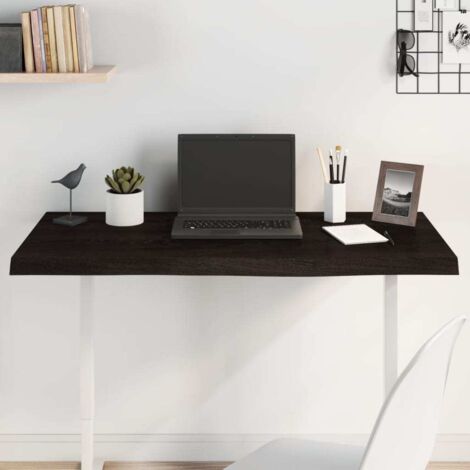 Table Top Dark Brown 100x50x(2-6) cm Treated Solid Wood Oak vidaXL