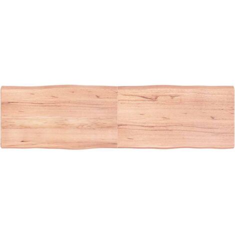 Table Top Light Brown 180x50x(2-6)cm Treated Solid Wood Live Edge vidaXL