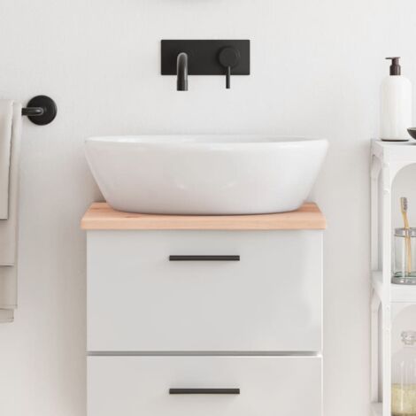 Bathroom Countertop 40x30x2 cm Untreated Solid Wood vidaXL