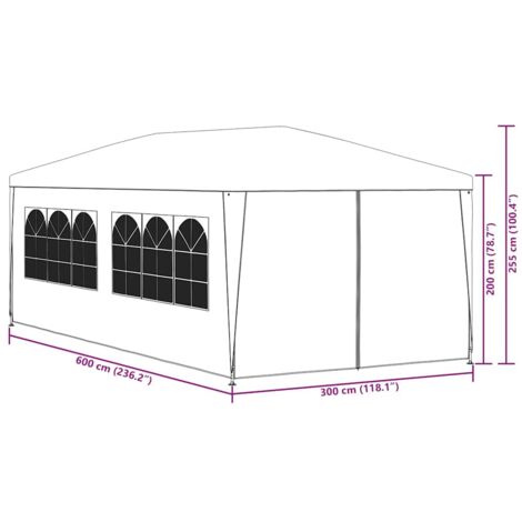Party Tent 3x6 m Anthracite vidaXL