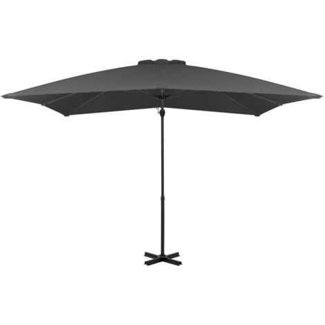 Cantilever Garden Parasol with Aluminium Pole Anthracite 250x250 cm vidaXL