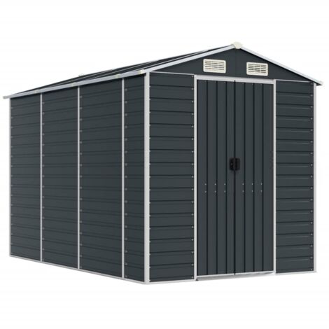 Garden Shed Anthracite 191x300x198 cm Galvanised Steel vidaXL