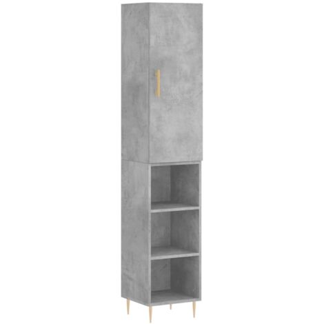 Highboard Concrete Grey 34.5x34x180 cm Engineered Wood vidaXL (1/5)