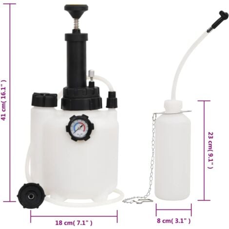 Brake Bleeder White and Black 3 L vidaXL