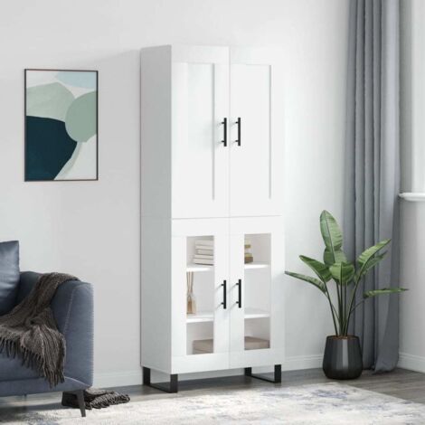 Highboard White 69.5x34x180 cm Engineered Wood vidaXL (1/5)