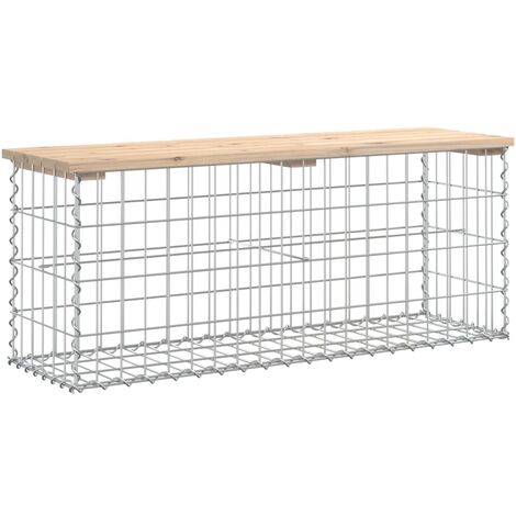 Garden Bench Gabion Design 103x31.5x42 cm Solid Wood Pine vidaXL