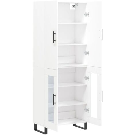 Highboard White 69.5x34x180 cm Engineered Wood vidaXL