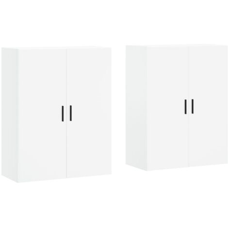 Wall Mounted Cabinets 2 pcs White 69.5x34x90 cm vidaXL