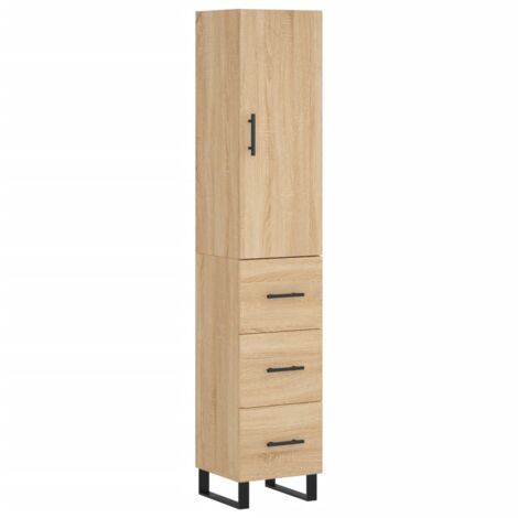 Highboard Sonoma Oak 34.5x34x180 cm Engineered Wood vidaXL (1/5)