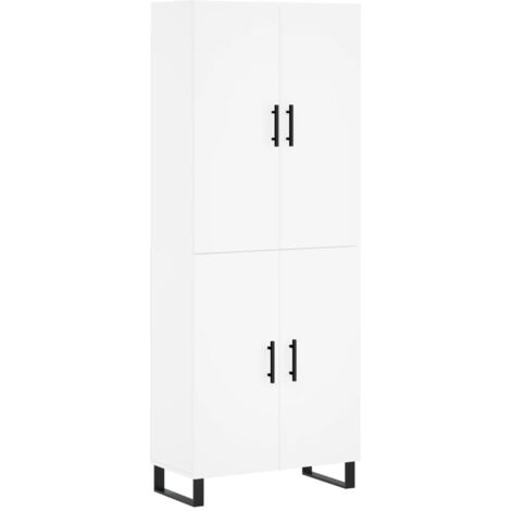 Highboard White 69.5x34x180 cm Engineered Wood vidaXL