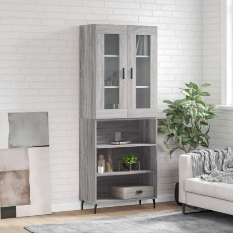Highboard Grey Sonoma 69.5x34x180 cm Engineered Wood vidaXL (1/5)