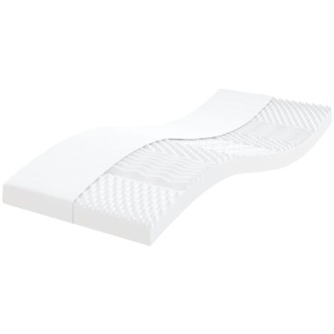 Foam Mattress White 90x190 cm 7-Zone Hardness 20 ILD vidaXL (1/5)