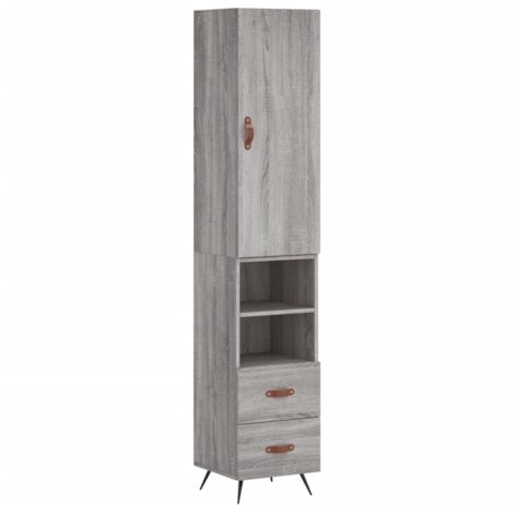 Highboard Grey Sonoma 34.5x34x180 cm Engineered Wood vidaXL (1/5)