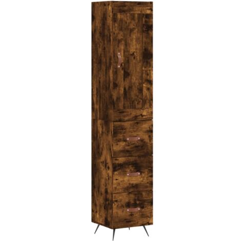 Highboard Smoked Oak 34.5x34x180 cm Engineered Wood vidaXL (1/5)
