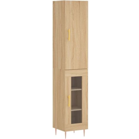 Highboard Sonoma Oak 34.5x34x180 cm Engineered Wood vidaXL (1/5)