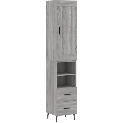 Highboard Grey Sonoma 34.5x34x180 cm Engineered Wood vidaXL (1/5)
