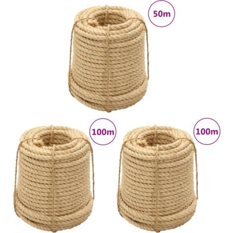 vidaXL Corde 100 % en sisal 6 mm 100 m