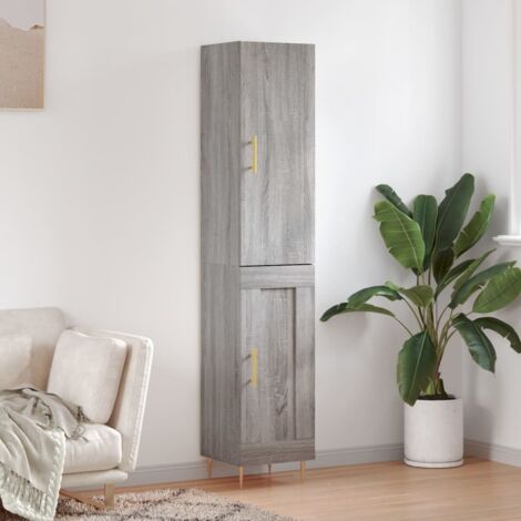Highboard Grey Sonoma 34.5x34x180 cm Engineered Wood vidaXL (1/5)