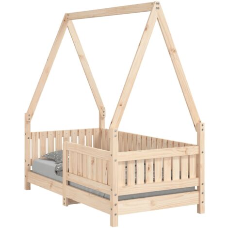 Kids Bed Frame 70x140 cm Solid Wood Pine vidaXL