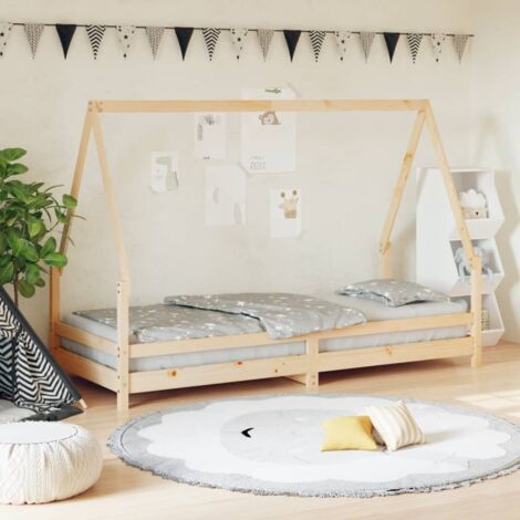 Kids Bed Frame 80x200 cm Solid Wood Pine vidaXL (1/5)
