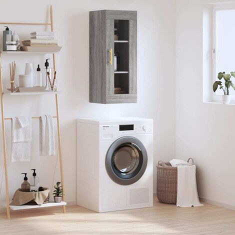 Wall Mounted Cabinet Grey Sonoma 34.5x34x90 cm vidaXL (1/5)