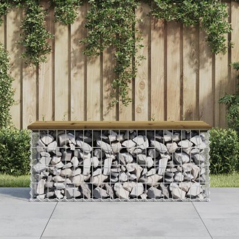 Garden Bench Gabion Design 103x44x42 cm Impregnated Wood Pine vidaXL