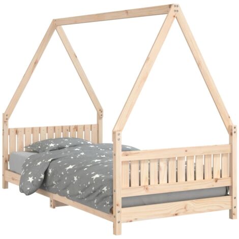 Kids Bed Frame 90x190 cm Solid Wood Pine vidaXL