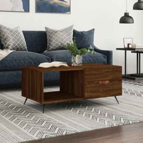 Coffee Table Brown Oak 90x50x40 cm Engineered Wood vidaXL