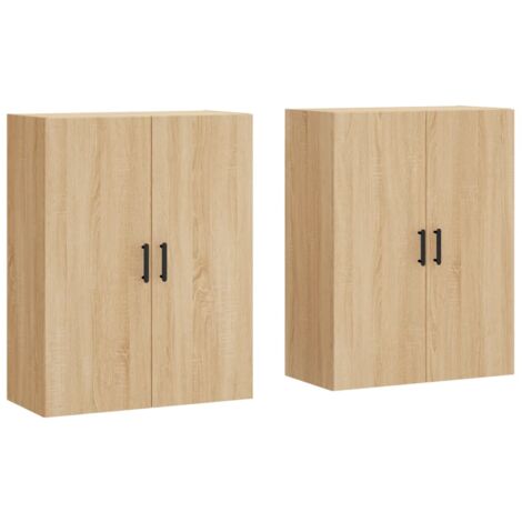 Wall Mounted Cabinets 2 pcs Sonoma Oak 69.5x34x90 cm vidaXL (1/5)