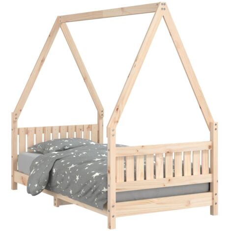 Kids Bed Frame 80x160 cm Solid Wood Pine vidaXL