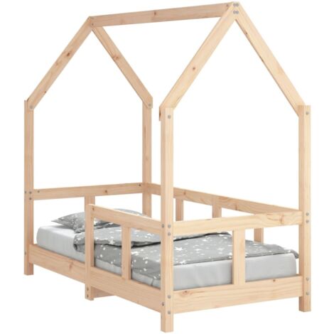Kids Bed Frame 70x140 cm Solid Wood Pine vidaXL