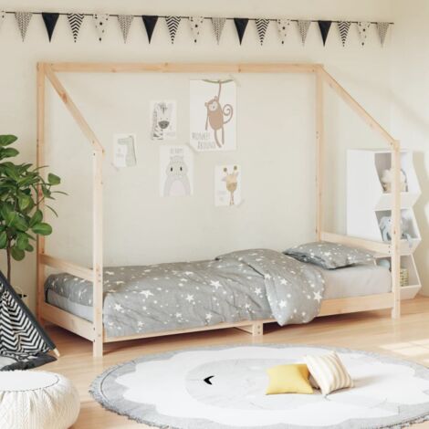 Kids Bed Frame 80x200 cm Solid Wood Pine vidaXL