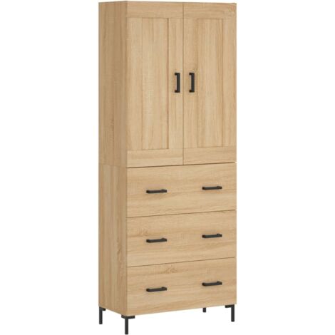 Highboard Sonoma Oak 69.5x34x180 cm Engineered Wood vidaXL (1/5)